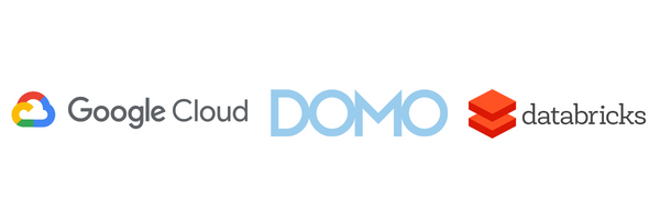 Google Cloud, Domo, Databricks Logos