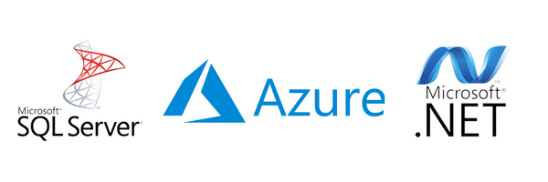 Ms SQL Server, Microsoft Azure, .net logos