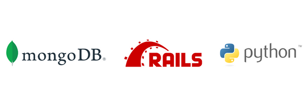 MongoDB, Ruby on Rails, Python Logo