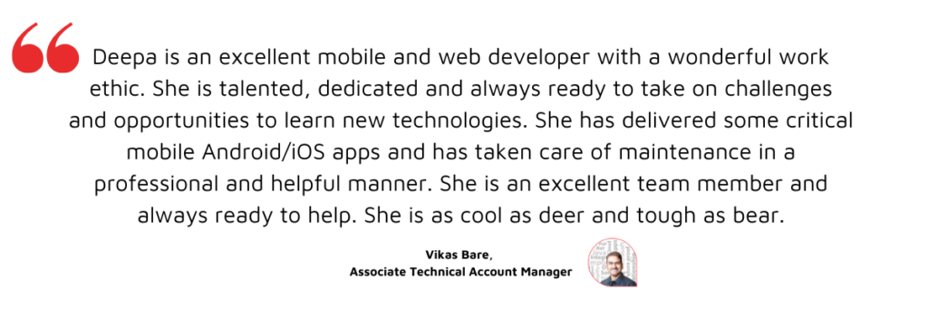 Meet the team Deepa Mhatre - Senior Software Developer (2)
