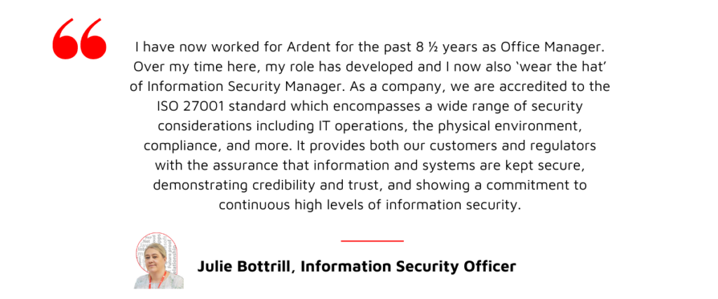Julie Bottrill, Information Security Officer