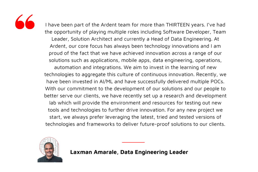 Laxman Amrale, Head of data engineering